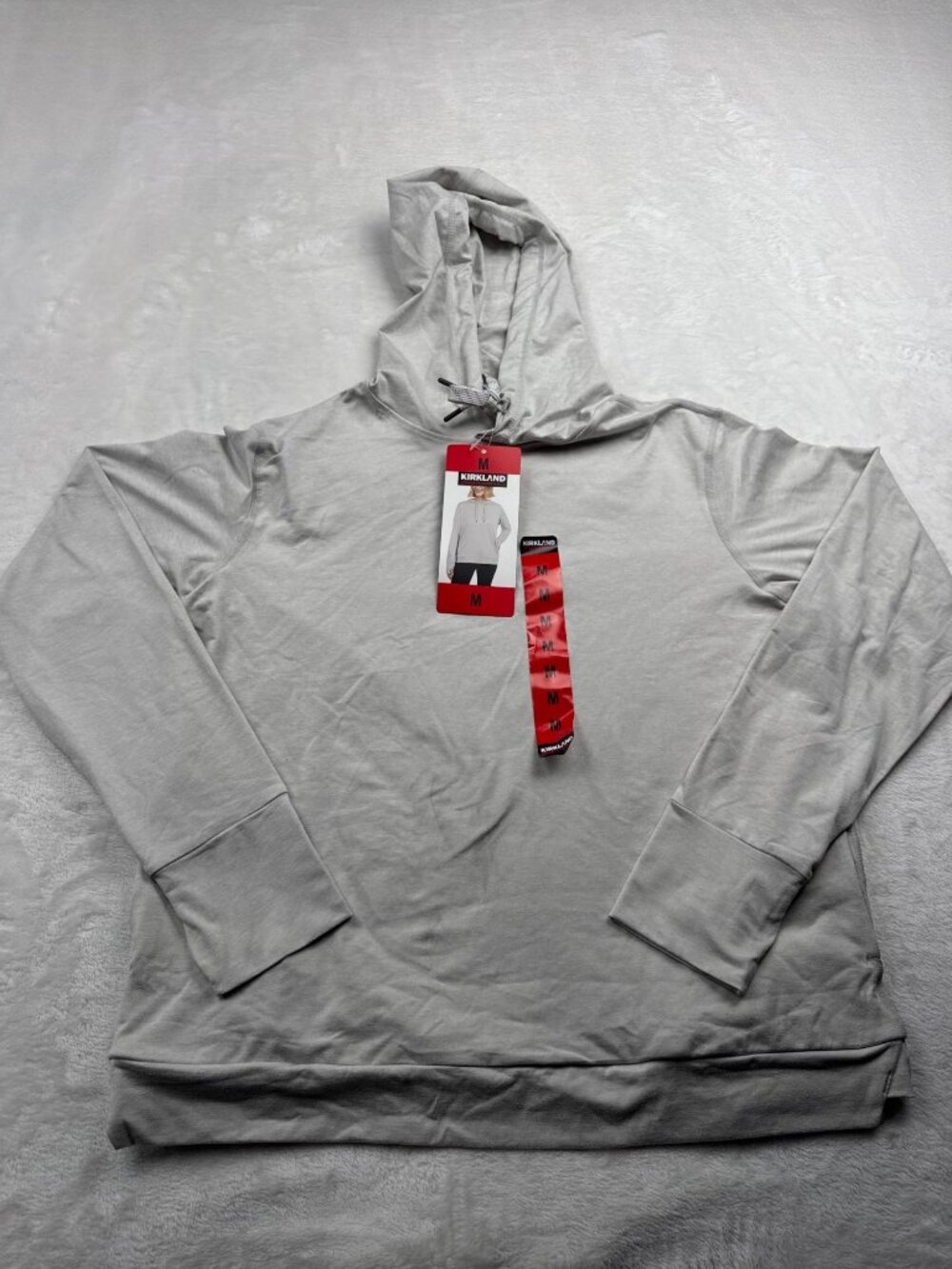 Kirkland Signature Ladies Lightweight Gray Pullover Hoodie M